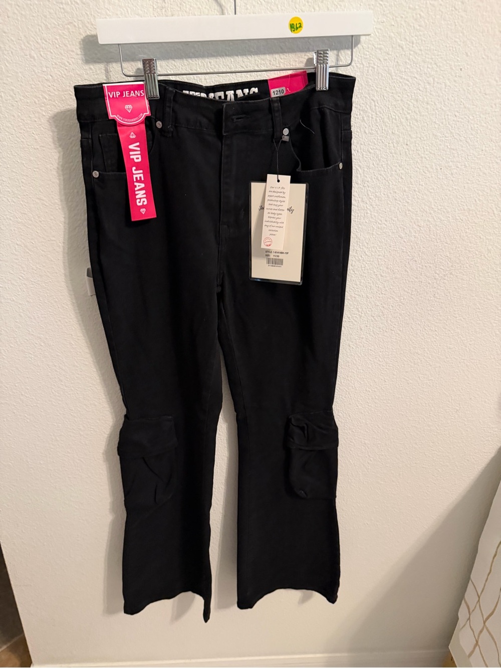 VIP Black Cargo Flared Jeans